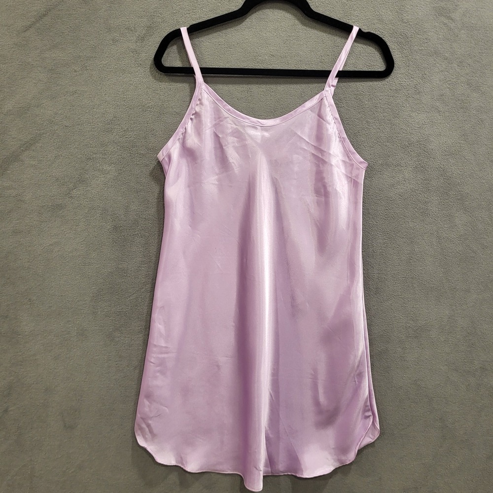 Gillian & O'Malley Y2K Chemise Satin‎ Strappy Lingerie Gown Slip Dress Medium